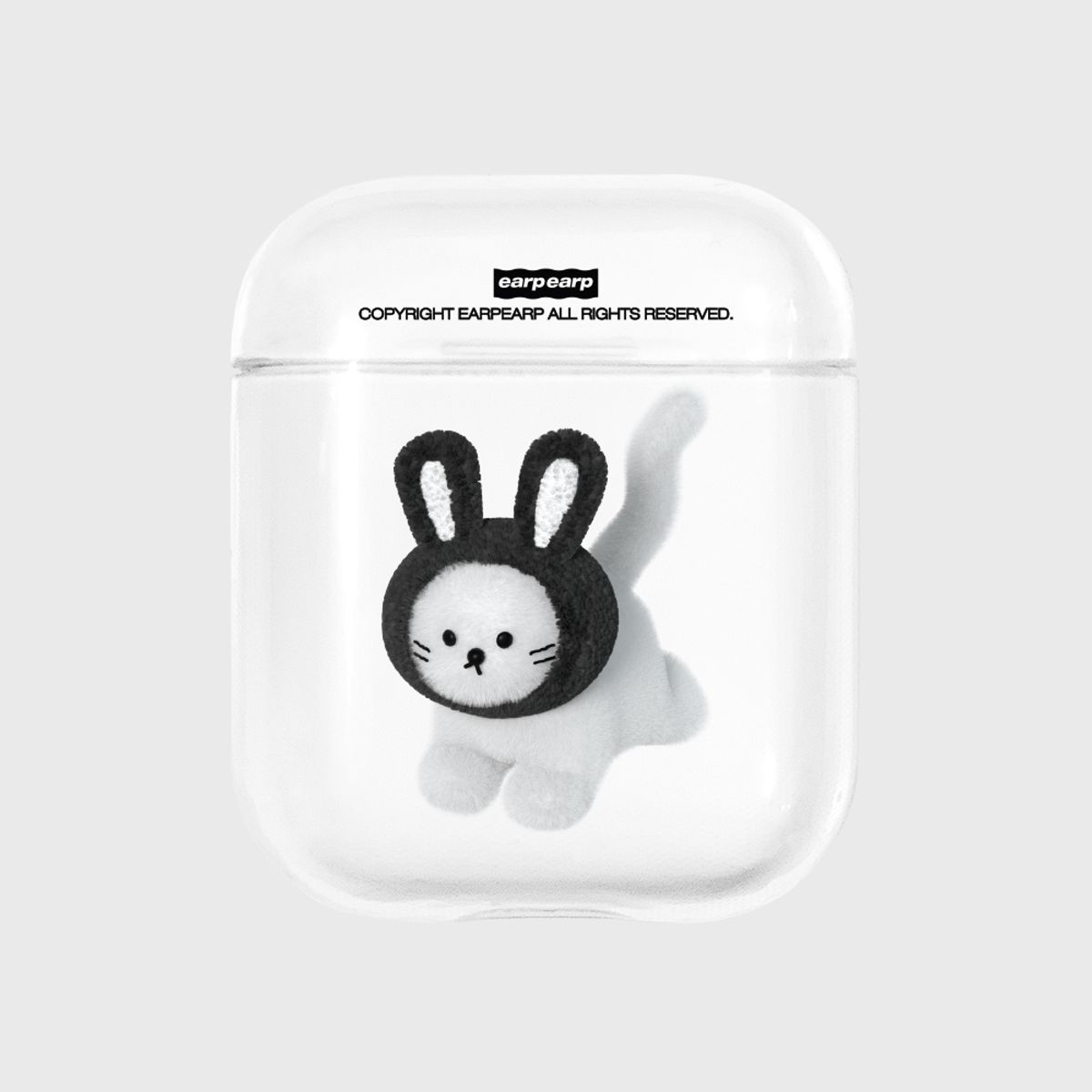 어프어프(EARPEARP) FAKE BLACK RABBIT CHICHI(에어팟-클리어)