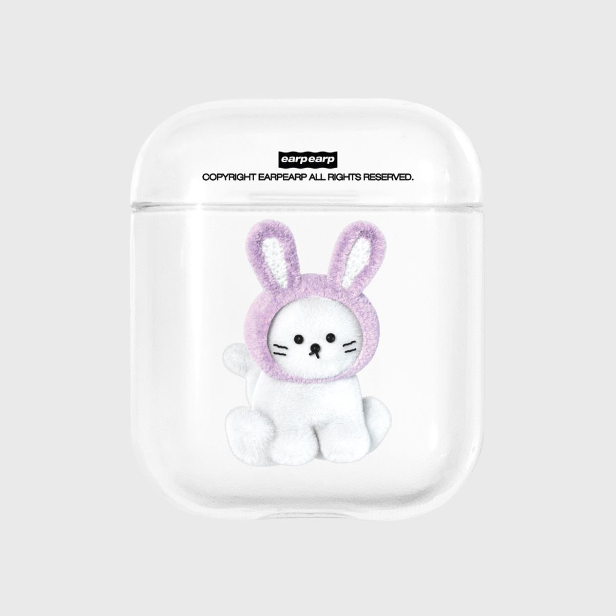 어프어프(EARPEARP) FAKE PURPLE RABBIT CHICHI(에어팟-클리어)