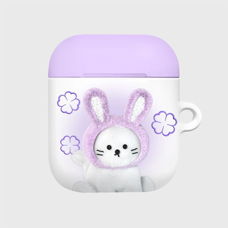 FAKE PURPLE RABBIT CHICHI-WHITE(에어팟-하드)