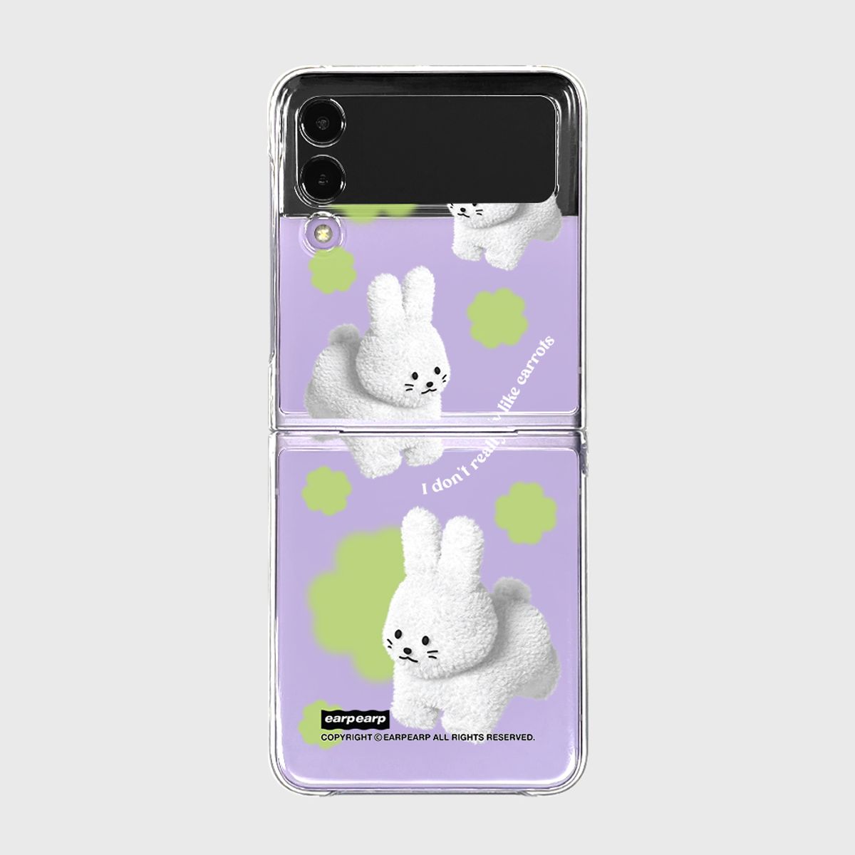 어프어프(EARPEARP) 갤럭시 Z플립5 CLOVER WHITE POPO(Z플립-클리어하드)