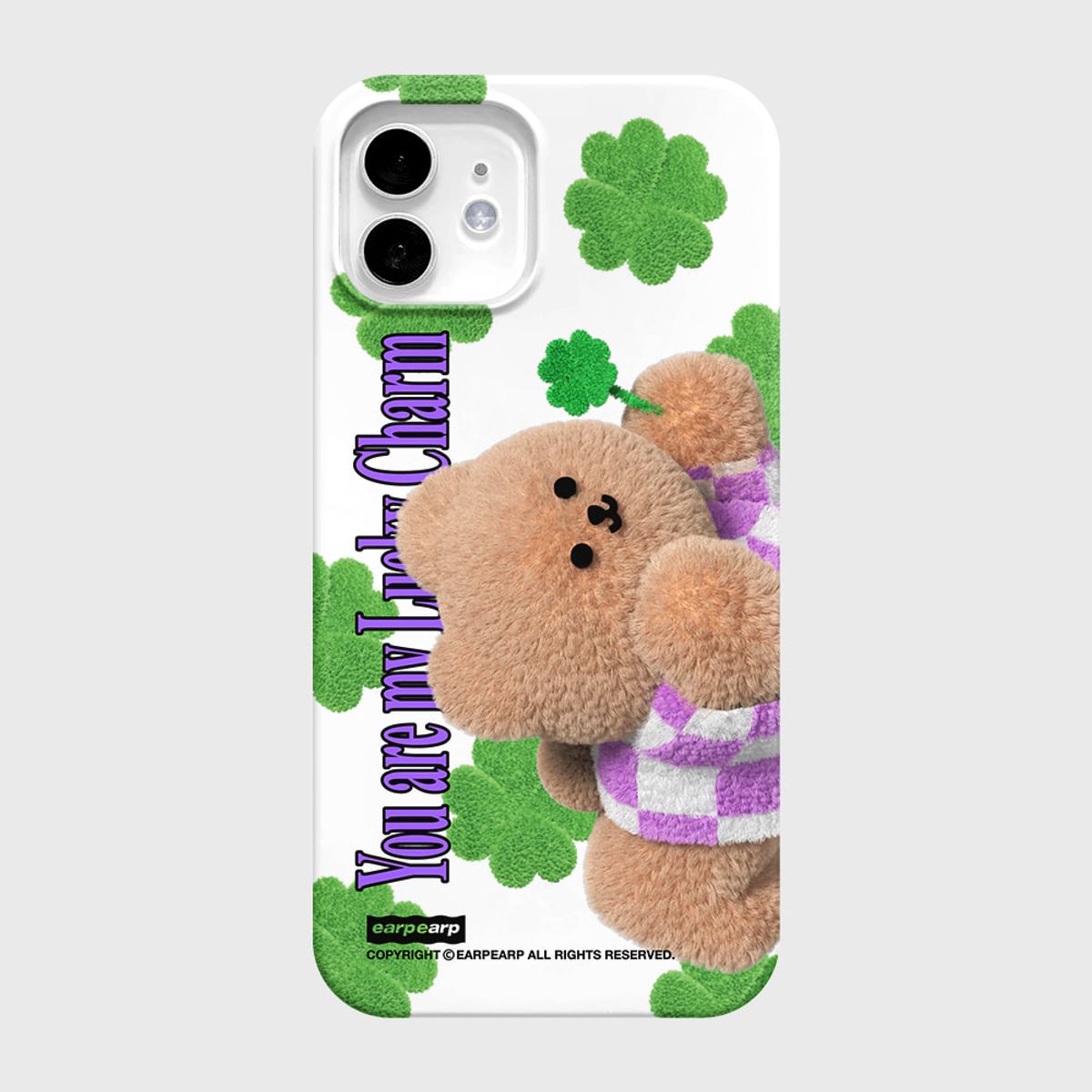 어프어프(EARPEARP) FOUR LEAF CLOVER COVY-WHITE(하드)