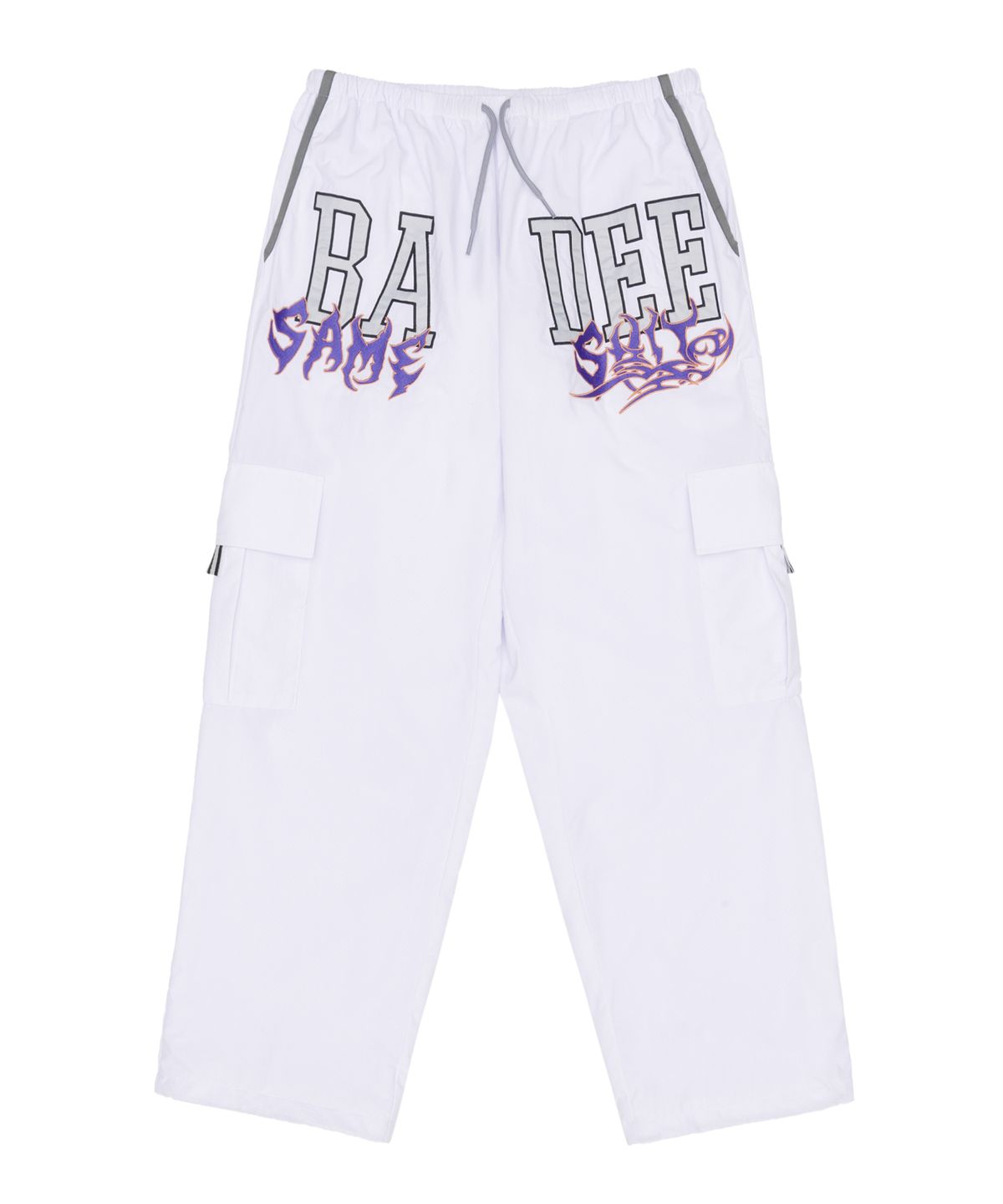 배디(BADEE) Line Cargo Track Pants White