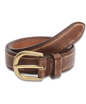 빈티지 하드레더 벨트 BROWN