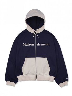 UNISEX 투웨이 투톤 드롭핏 후드집업 네이비(FCD1ZP101M)