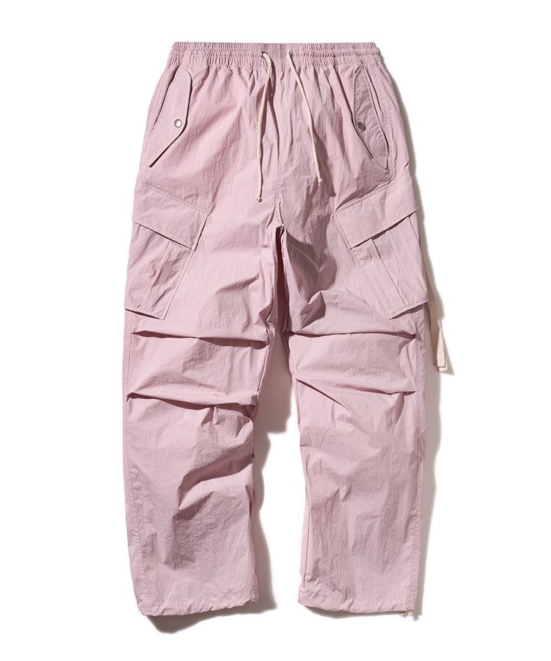 CARGO PARACHUTE PANTS-PINK