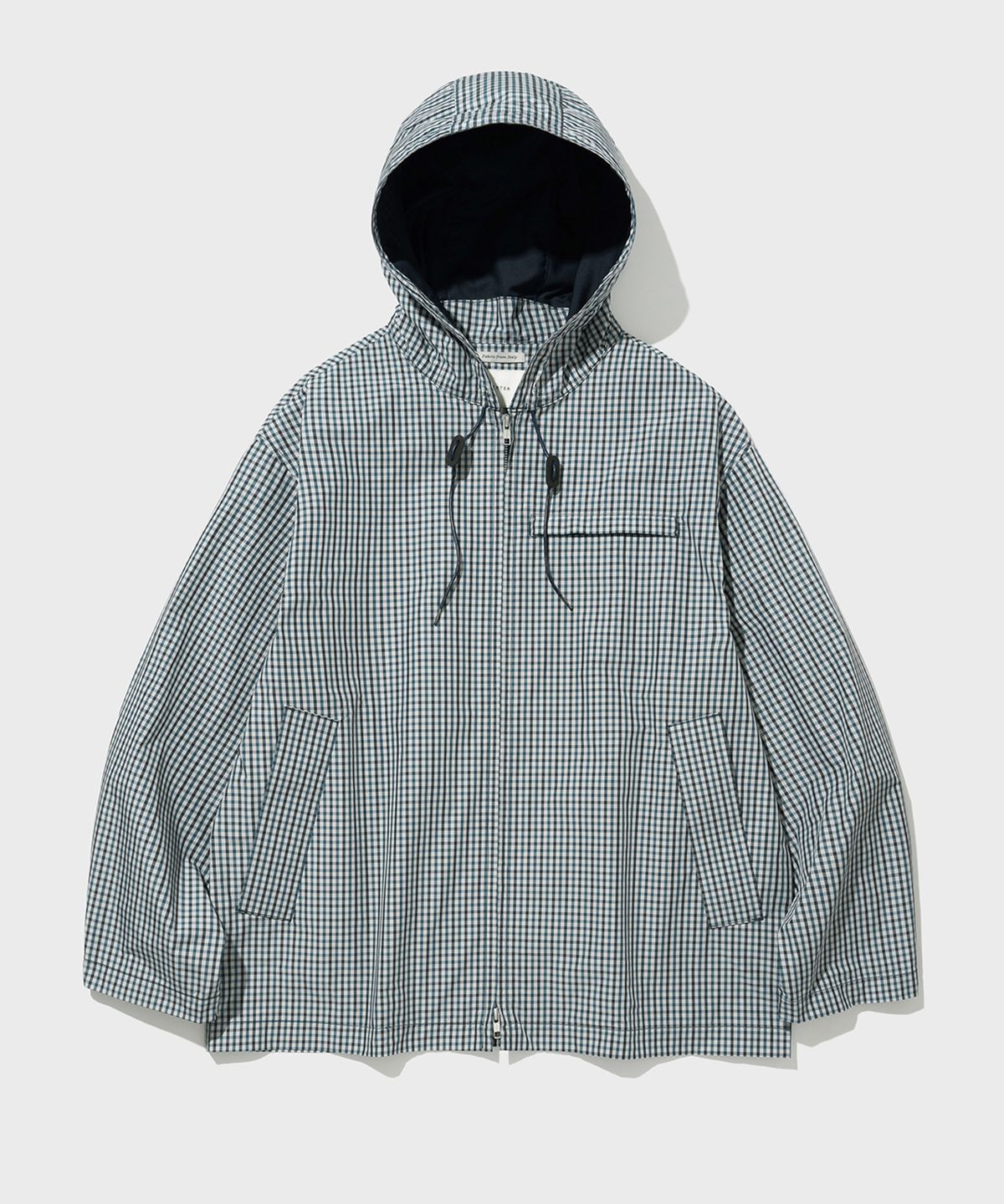 셔터(SHIRTER) OLIVER HOODED JACKET (CHECK BLUE)