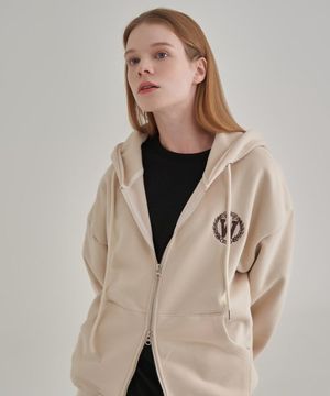 엠블렘 2WAY 후드집업 베이지