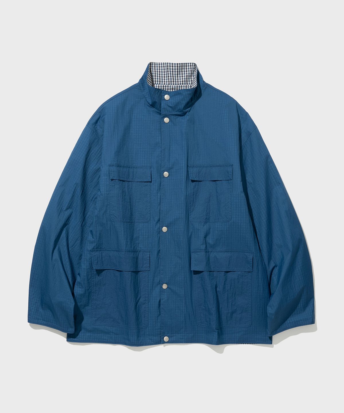 셔터(SHIRTER) REVERSIBLE HIGH NECK JACKET (BLUE)