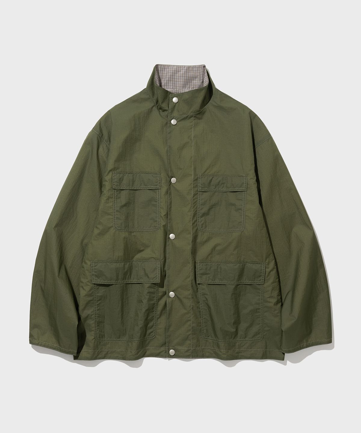 셔터(SHIRTER) REVERSIBLE HIGH NECK JACKET (KHAKI)