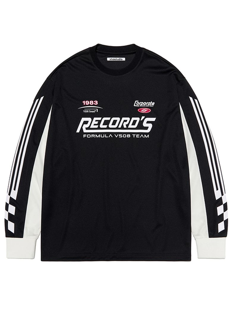 RACING JERSEY L/S TEE [BLACK]