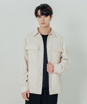 남성 아웃포켓 셔켓 (LT-BEIGE) (HZ2LS02_23)