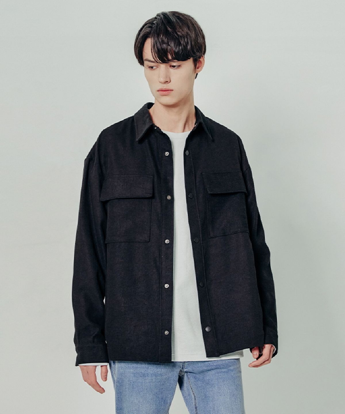 애드호크(ADHOC) 남성 아웃포켓 셔켓 (BLACK) (HZ2LS02_39)