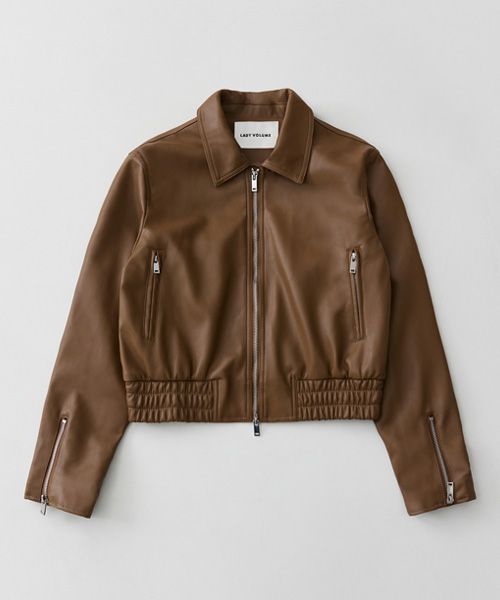 ジャケット・アウター LADY VOLUME vintage leather jacket brown ジャケット・アウター LADY VOLUME vintage leather jacket