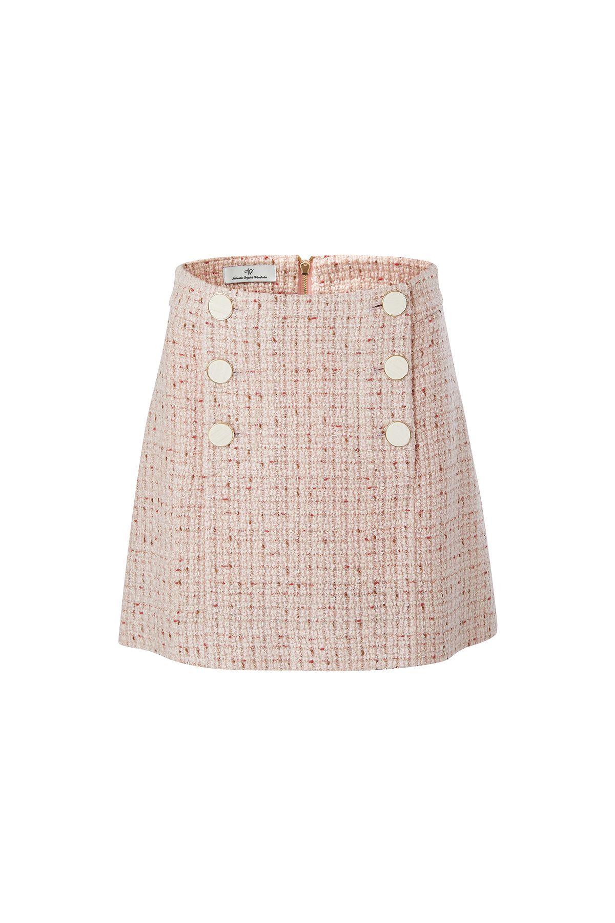에이오더블유(AOW) PREMIUM TWEED DOUBLE BUTTON SKIRT