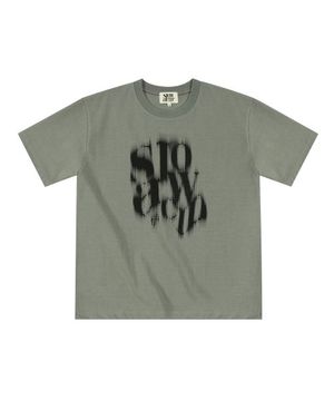 블러리 로고 반팔티셔츠 [라이트카키]