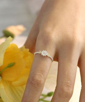 925실버 잔꽃 볼 은반지 피오레 /Fiore