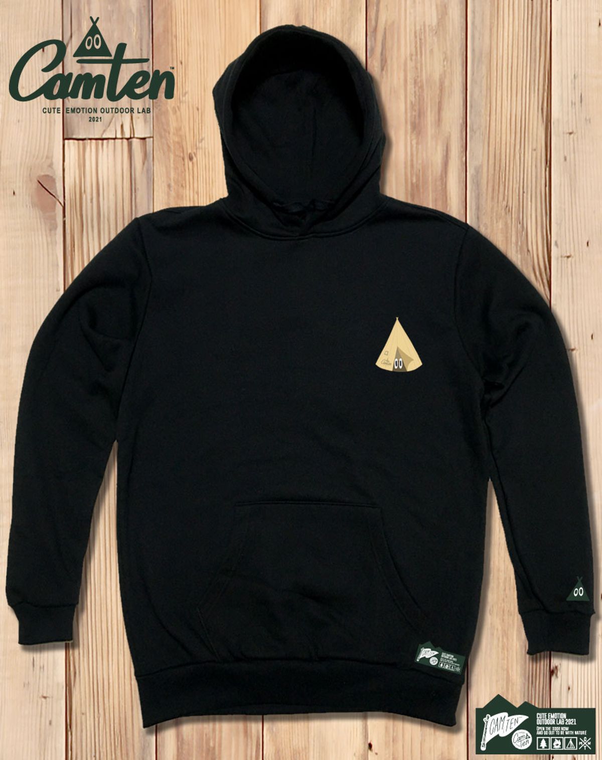 돌돌(DOLDOL) Camten-hoody-51 감성 캠핑 브랜드 캠텐 캐릭터 그래픽 후드티