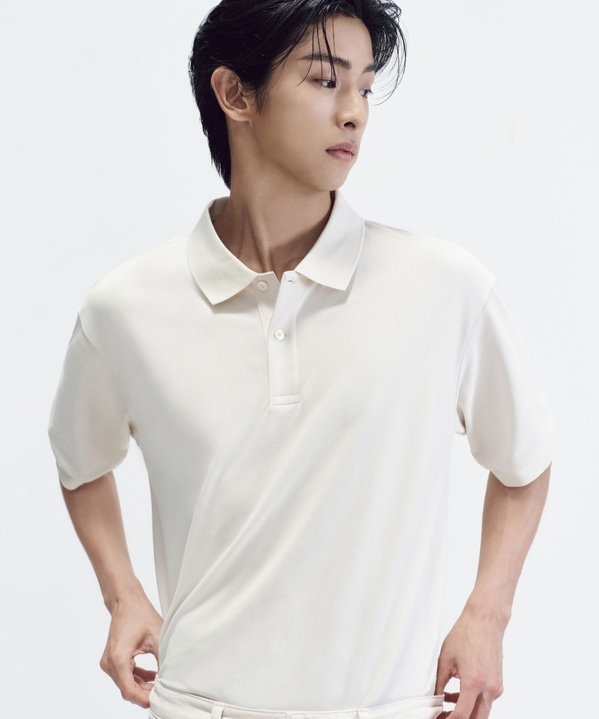 무신사 스탠다드(MUSINSA STANDARD) [쿨탠다드] 릴렉스 핏 피케 폴로 셔츠 [크림]