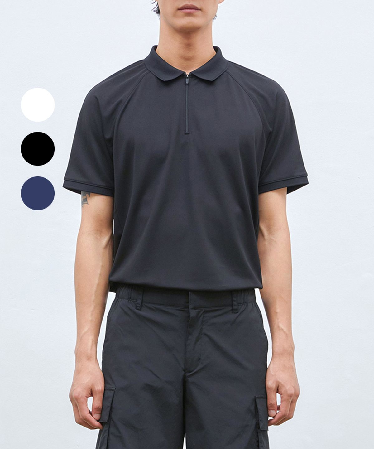 무신사 스탠다드 스포츠(MUSINSA STANDARD SPORTS) 골프 폴로 숏 슬리브 (집업) (3color)