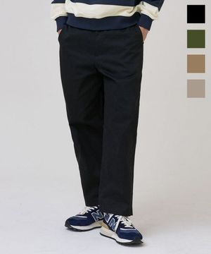 테이퍼드 밴딩 코튼 팬츠 (4 COLOR)