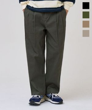 핀턱 와이드 코튼 팬츠 (4 COLOR)