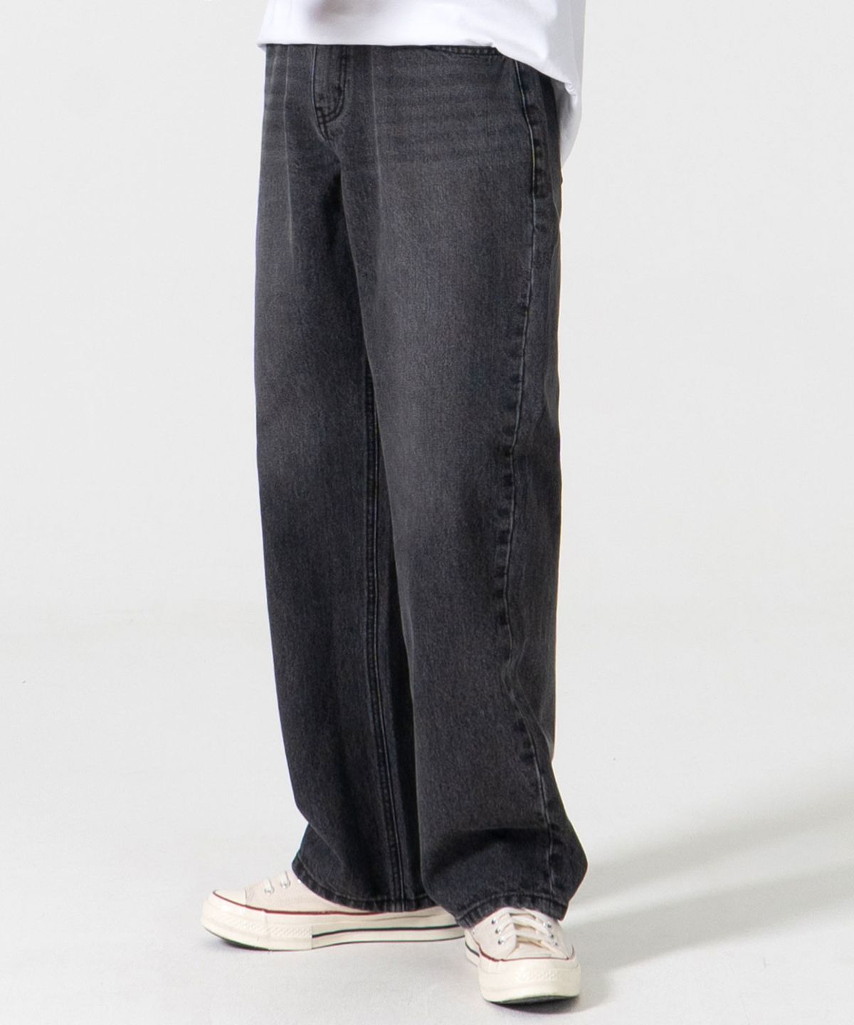 엑스컨테이너(EXCONTAINER) 컴포터블 데님 팬츠 (DARK GREY)