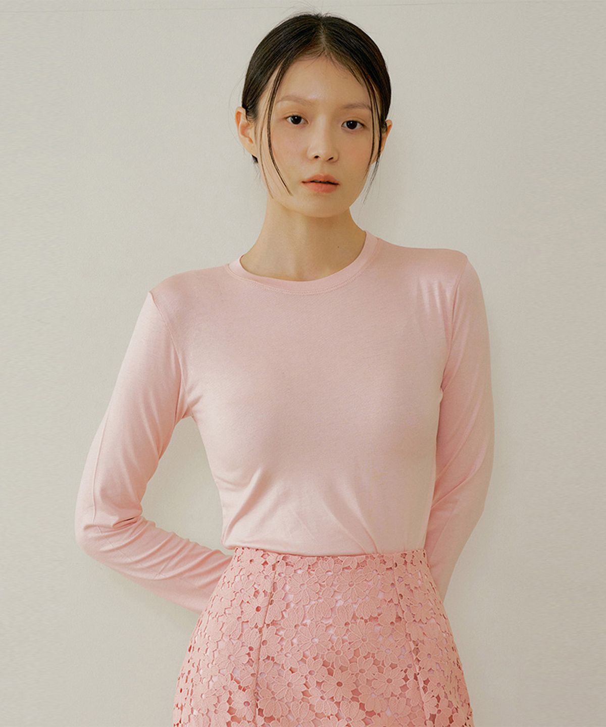 리올그(REORG) POD LONG SLEEVE BABY PINK