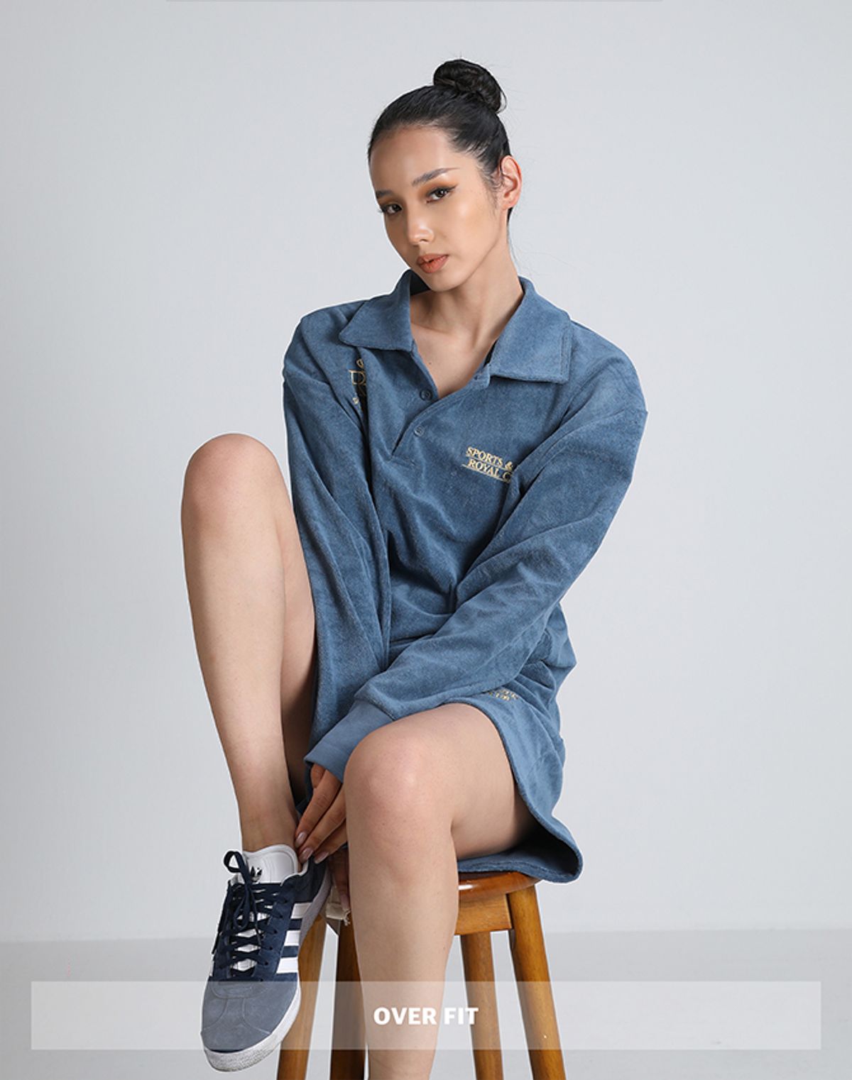 알브이디(RVD) (RRC)라운지웨어 오버핏 카라티 (로열블루)
