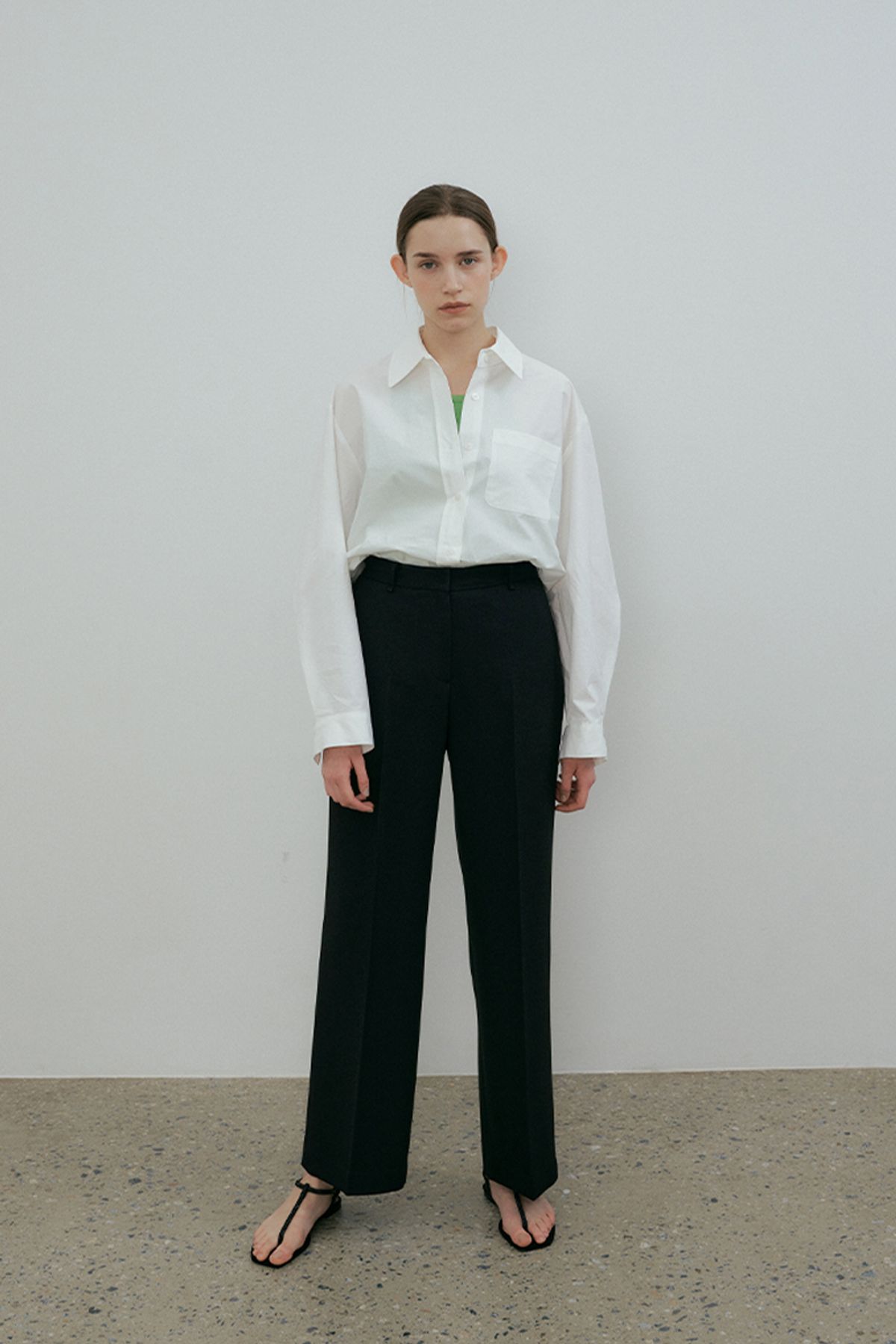 더페니(THE PENNY) WIDE DAILY PANTS - Black