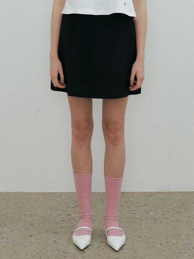 TWEED MINI SKIRT - Black