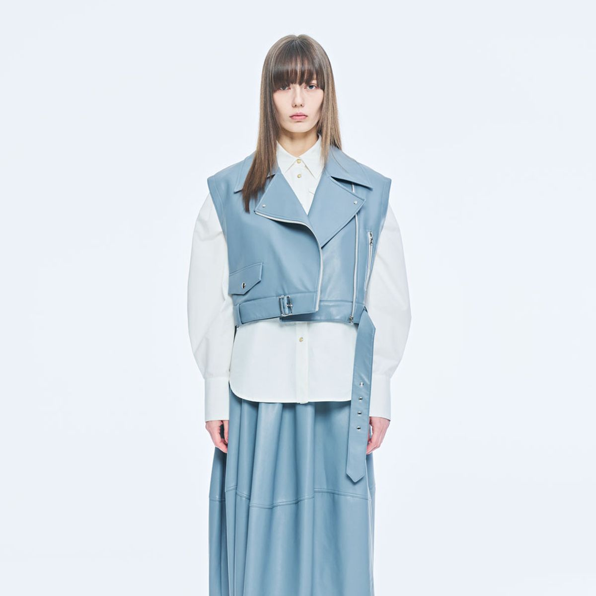 퍼블리카엑스(PUBLICKA X) IRINA RIDER VEST SLATE BLUE