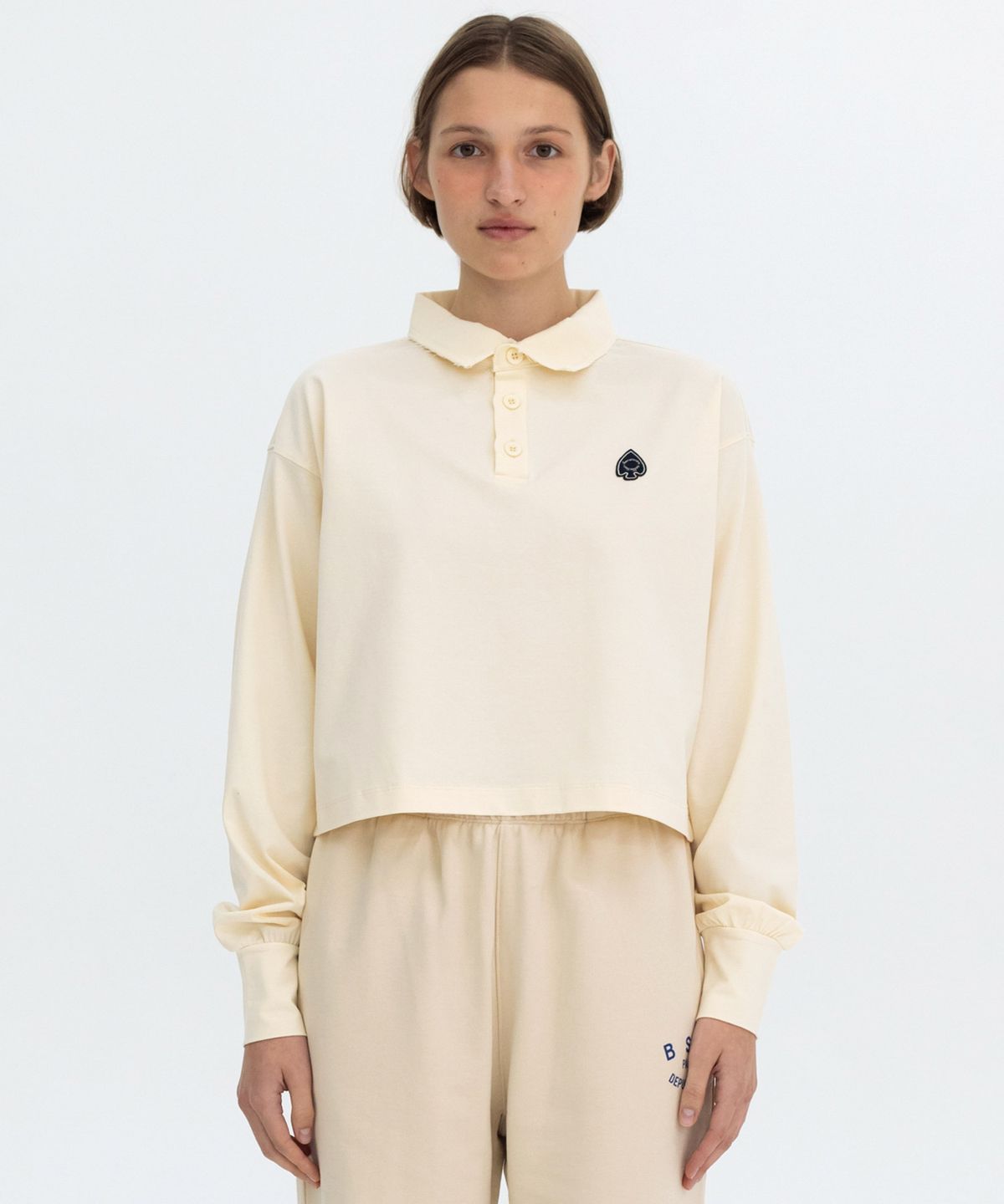 벤시몽(BENSIMON) EMBLEM PATCH COLLAR SLEEVE - LEMON