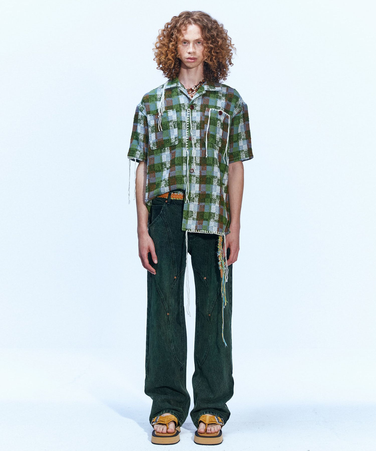 MUSINSA | ANDERSSON BELL Brick Curve Panel Wide Jeans apa609m (D 