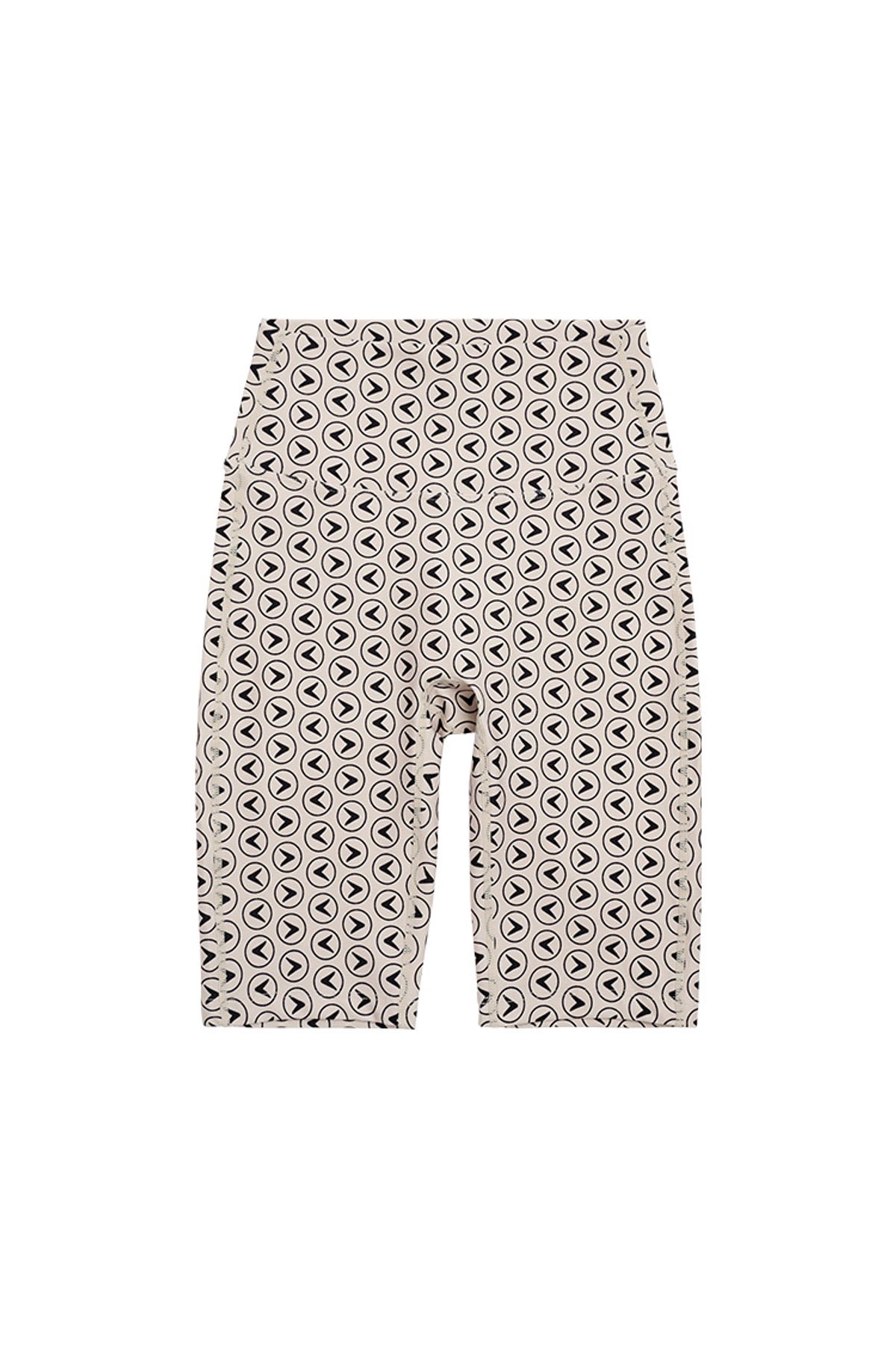 인터레스트(INTEREST) INTEREST LOGO DIGITAL PRINT HALF LEGGINGS_BEIGE