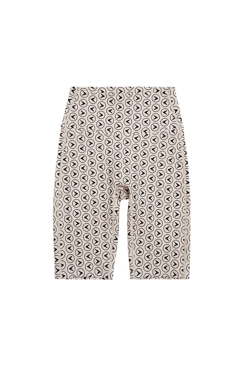 INTEREST LOGO DIGITAL PRINT HALF LEGGINGS_BEIGE