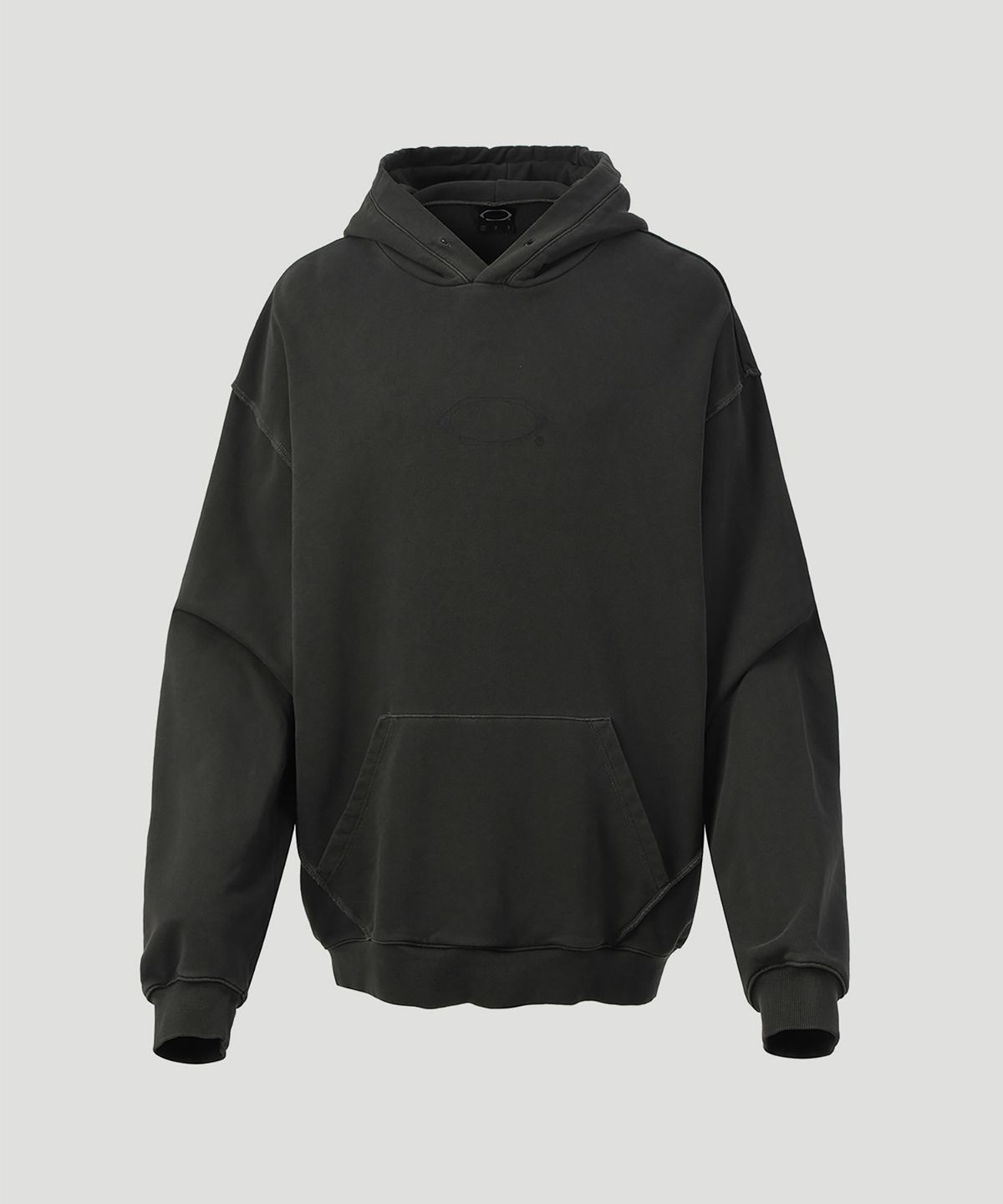 가릭스(GARRIX) Over seam pigment hoodie (Charcoal)