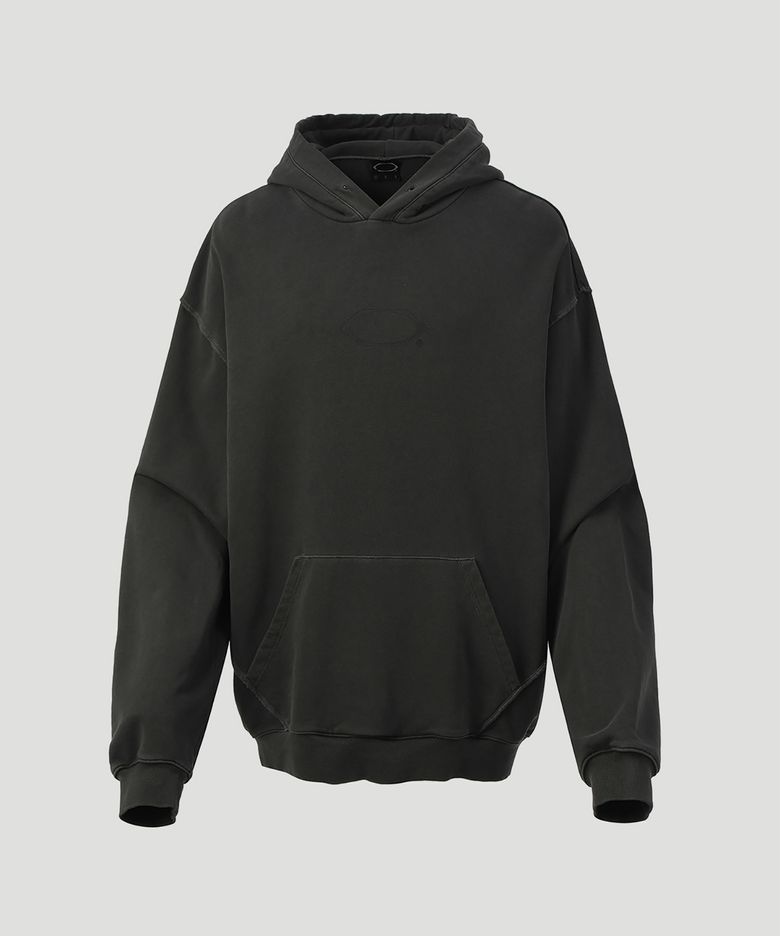 Over seam pigment hoodie (Charcoal)