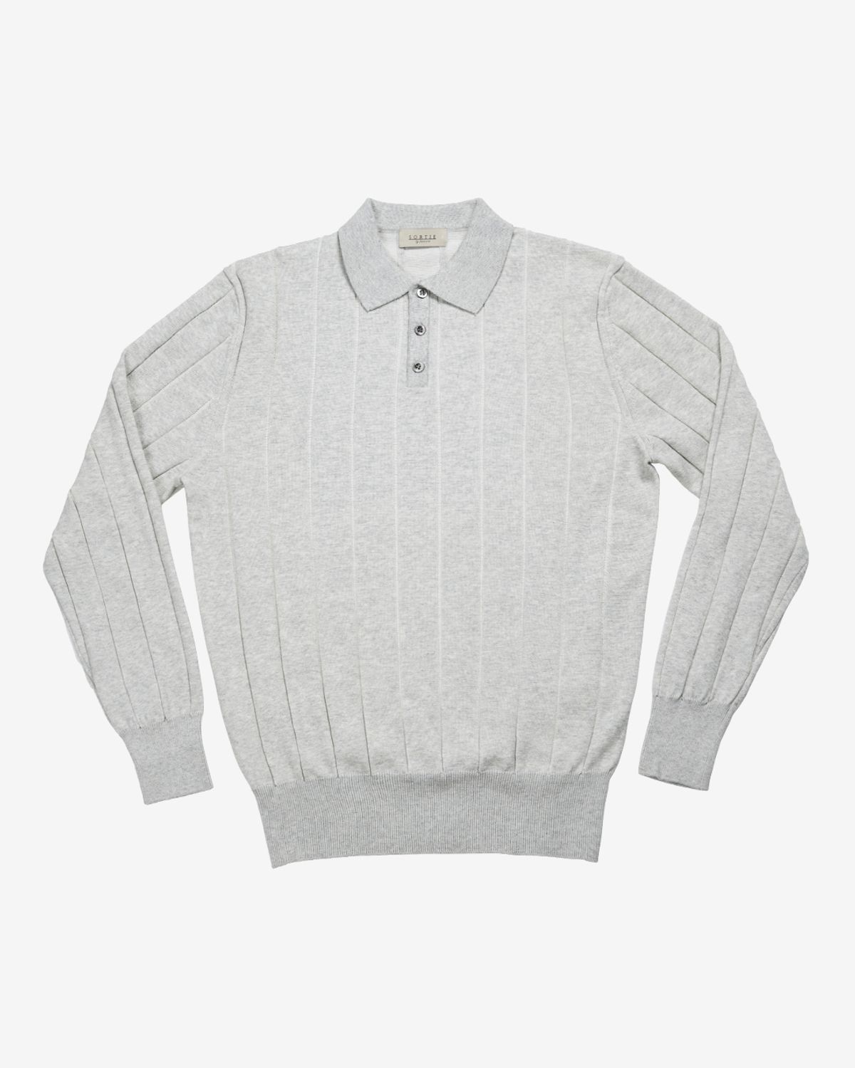 솔티(SORTIE) Reverse Combination Polo Knit (Oatmeal)