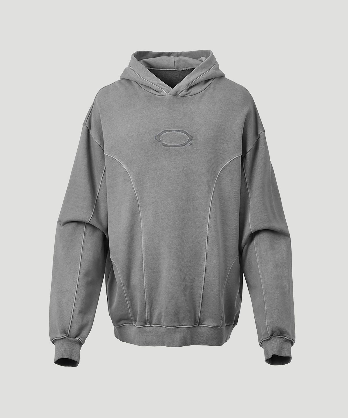 가릭스(GARRIX) Round incision pigment hoodie (Gray)