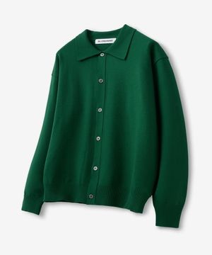 소프트 텍스처 카라 니트 가디건_그린