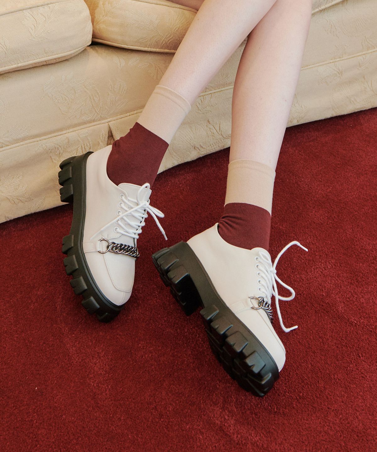 프리플라(FRI FLA) 19b510 cream loafer