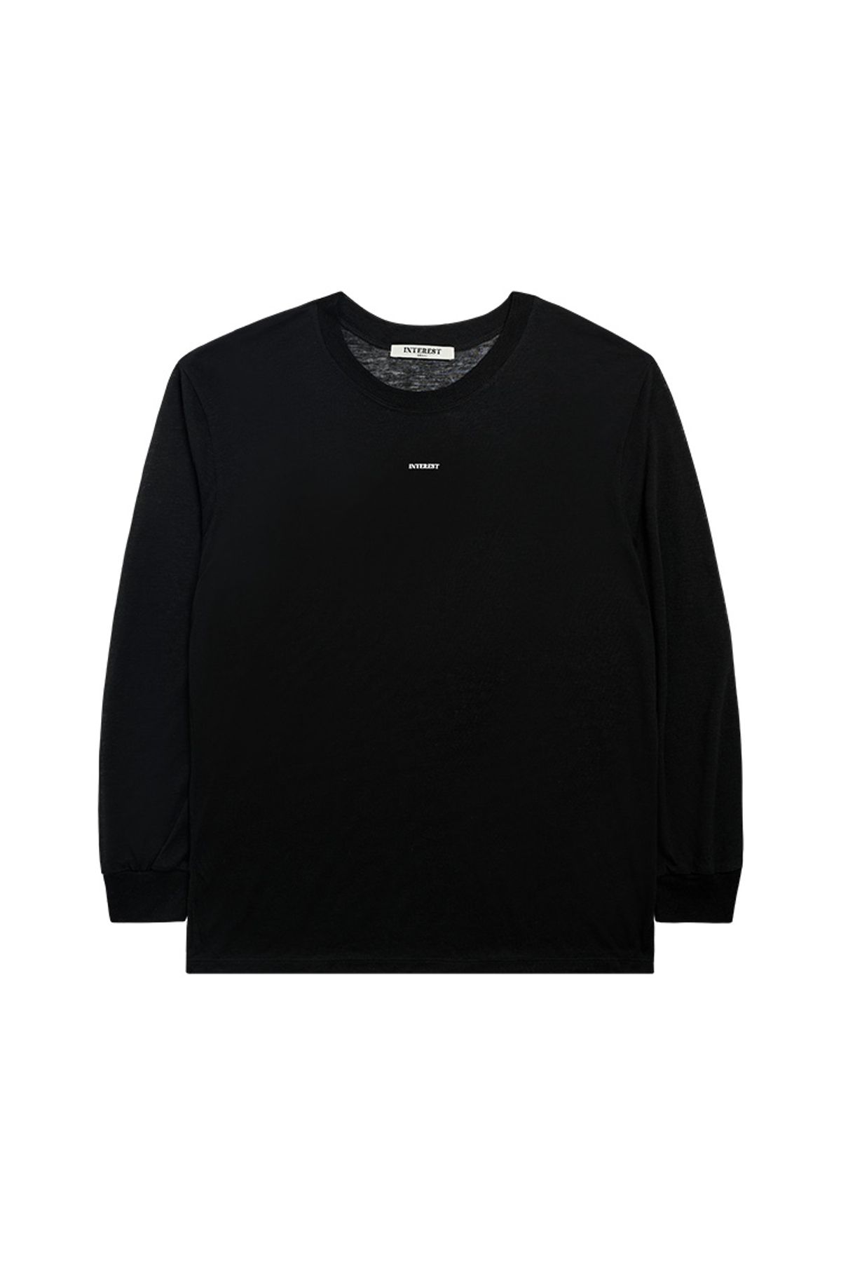 인터레스트(INTEREST) INTEREST LOGO WOOL LONG SLEEVE _BLACK