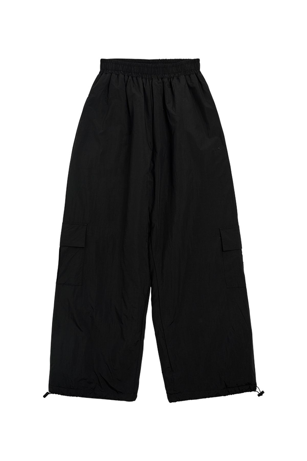 인터레스트(INTEREST) INTEREST LOGO PADDING CARGO BANDING PANTS_BLACK