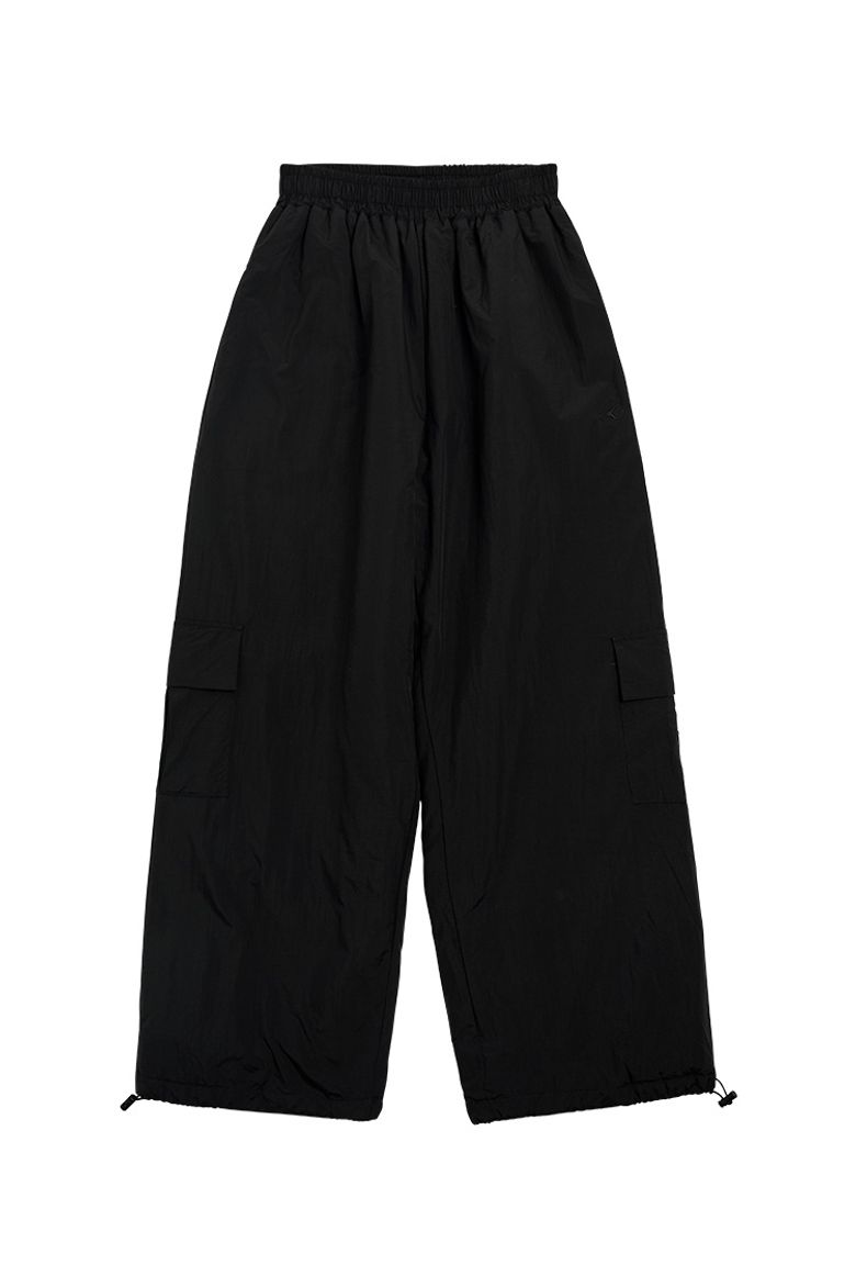 INTEREST LOGO PADDING CARGO BANDING PANTS_BLACK