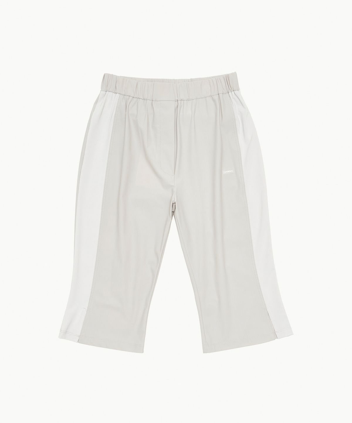 아모멘토(AMOMENTO) COLOR BLOCKED BIKER SHORTS_GREY BEIGE