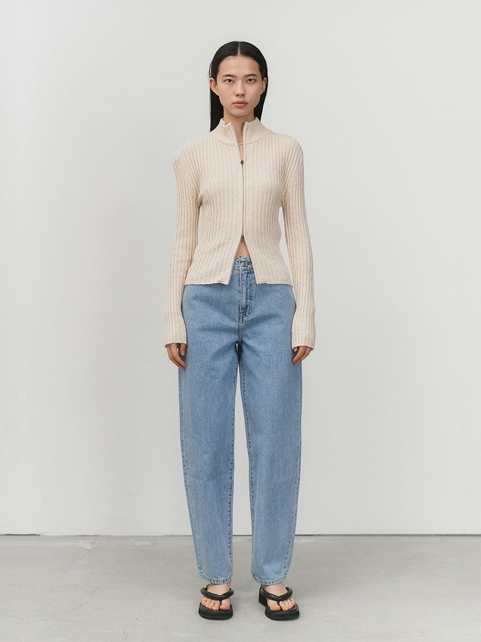 ◎AMOMENTO◎ RECYCLED COTTON DENIMLIGHT BLUE AM23SSW01DNLB AMOMENTO Recycle Cotton Denim - Light Blue | Garmentory
