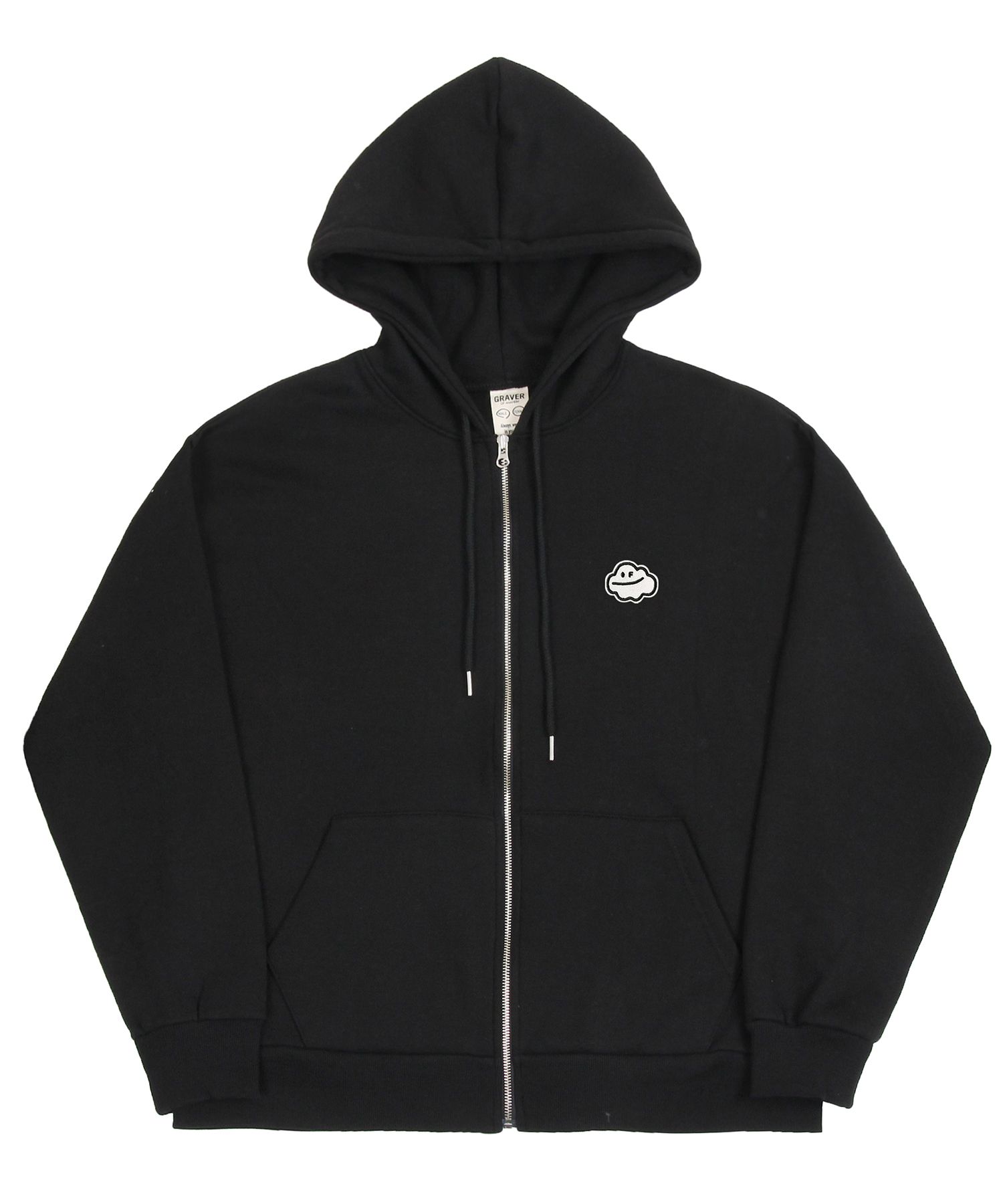 【GRAVER】23FW★ Cloud Smile Embroidery Hoodie Designer fashion, Seoul-fully created | W Concept