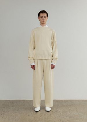 Pure supima tucked pants_Noon