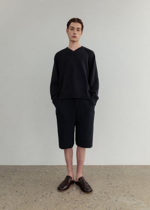 Organic cotton bermuda pants_Dawn grey