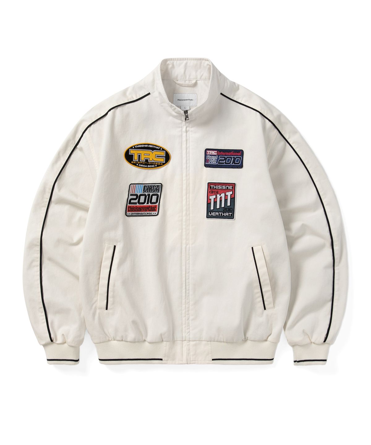 디스이즈네버댓(THISISNEVERTHAT) TRC Racing Jacket Off White